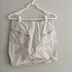 White leather mini skirt from H and M